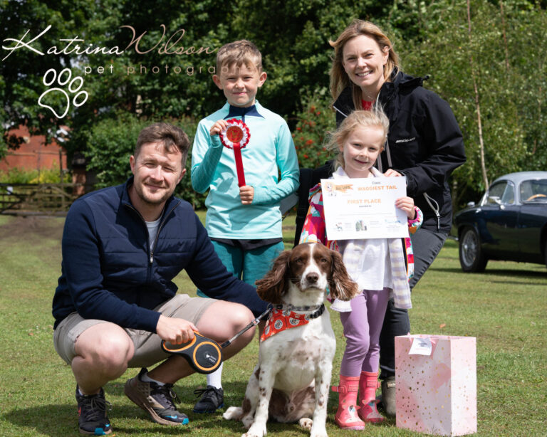 WOODY was very happy to win Waggiest Tail - along with owner Luke and the rest of the family