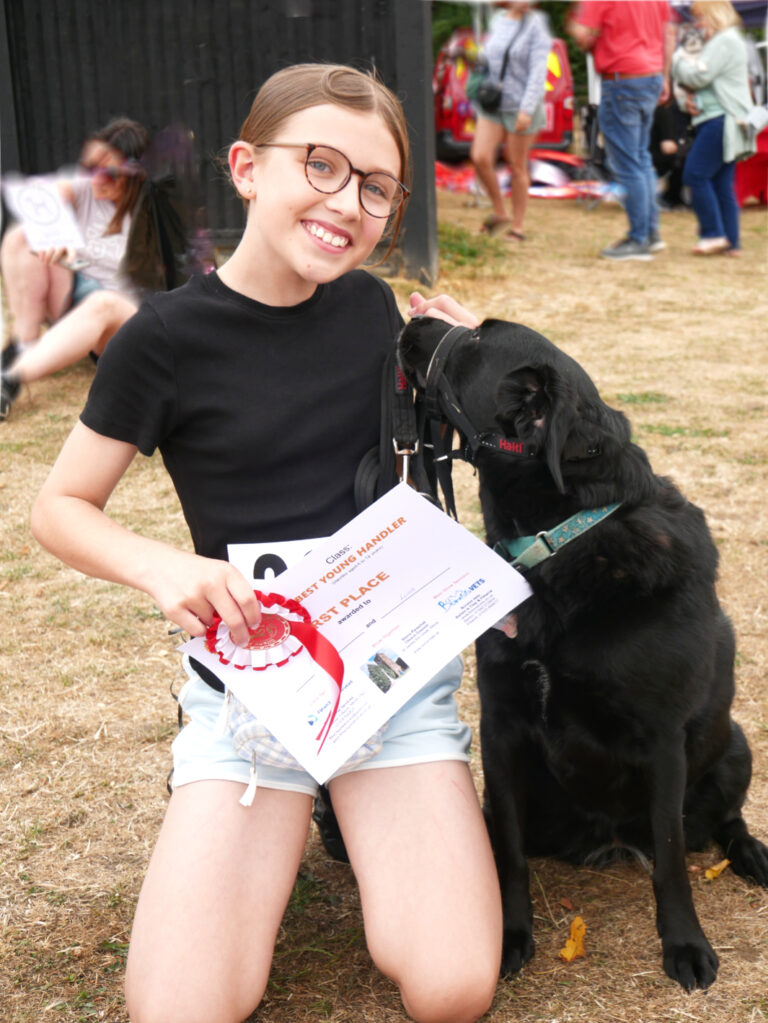 12 year old Rosie was the winner of Best Young Handler with her dog LUNA