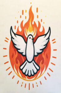 Dove with fire
