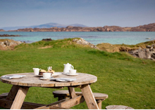 Picnic bench on Iona