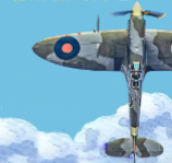 Spitfire in blue sky