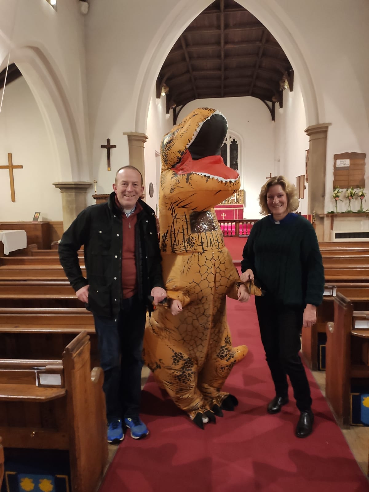 Dinosaur in Church