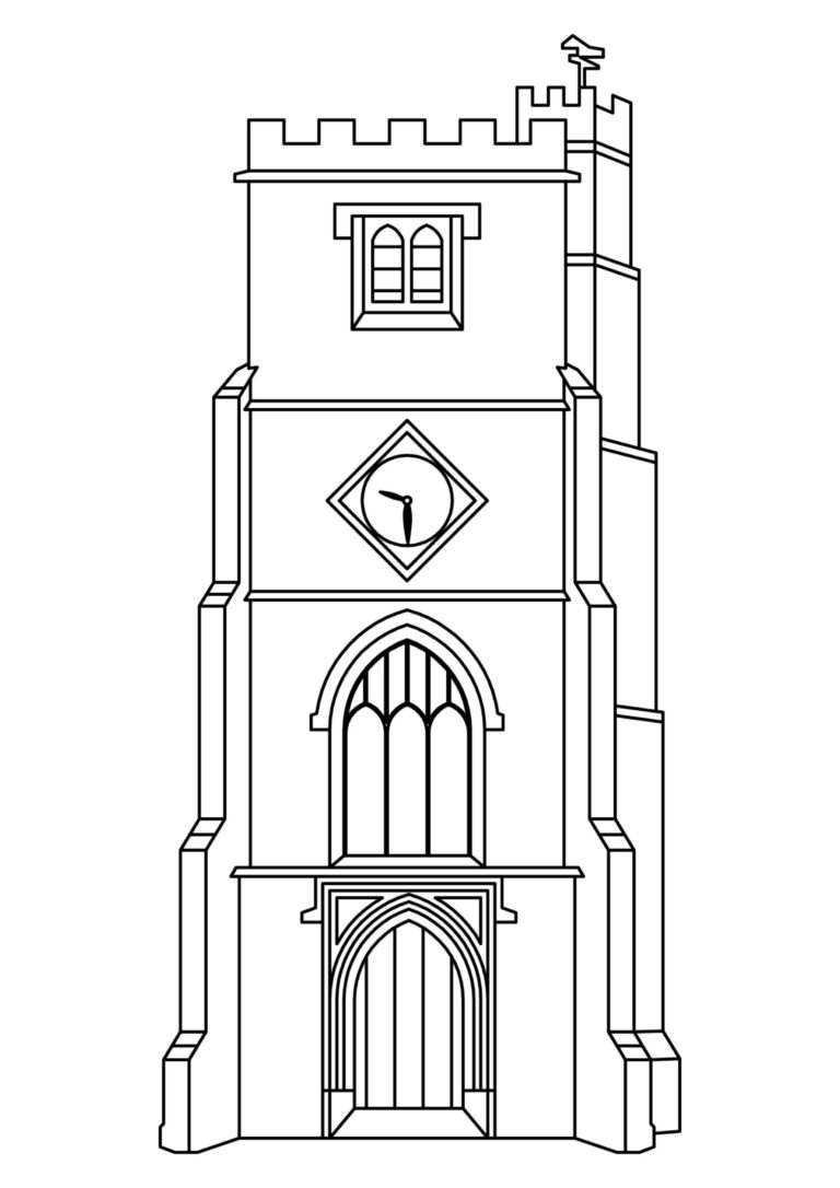 Silsoe Church Line drawing